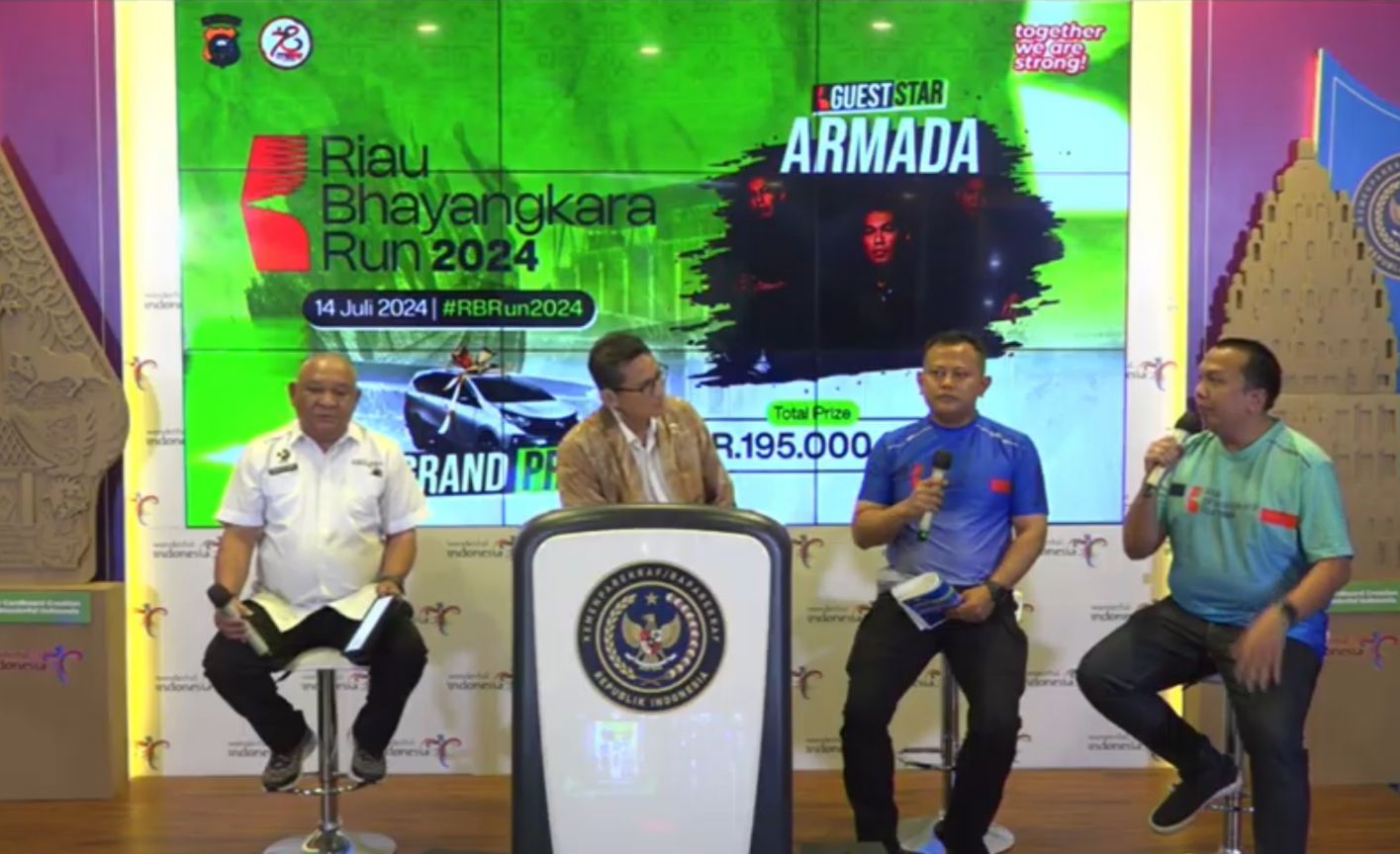 Menteri Sandiaga Uno turut membahas event Riau Bhayangkara Run (RBR) 2024